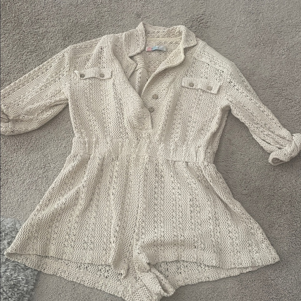 Free people crotchet romper